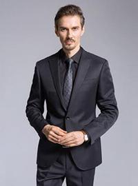 经典黑戗驳领商务礼服
