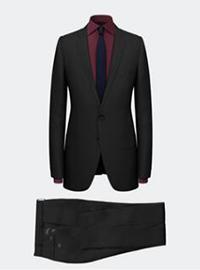 男式西服套装黑格服装